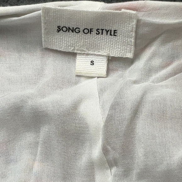 Song of Style Elma Rainbow Tweed Puff Sleeve Blazer Sz Small Preppy Plaid - Picture 5 of 6